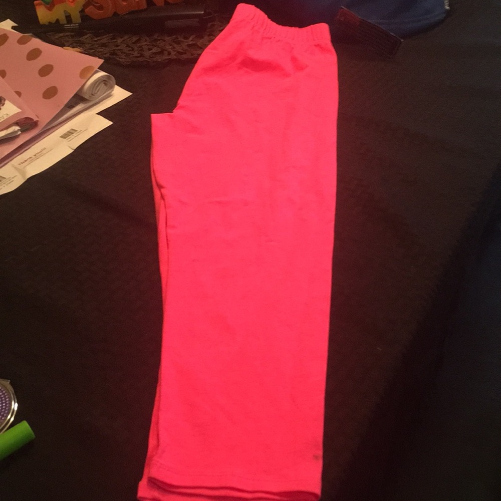 Hot pink leggings size medium